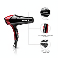 KEMEY KM-5818 Sèche-cheveux professionnel de salon haute puissance 4000W pour femmes, avec concentrateur large et antistatique – Fournisseurs