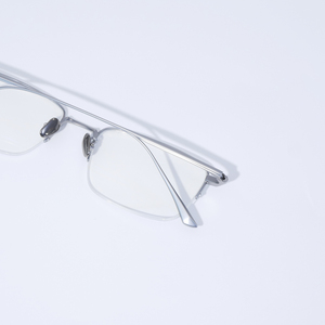 نظارات بصرية عالية الجودة خفيفة الوزن للغاية لقصر النظر للرجال والنساء إطارات نظارات القراءة الذهبية نصف الإطار التيتانيوم - Product Image 4