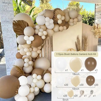 Vente directe usine – Kits d'arche de guirlande de ballons couleur café coco rétro pour décoration de toile de fond de mariage et fête d'anniversaire