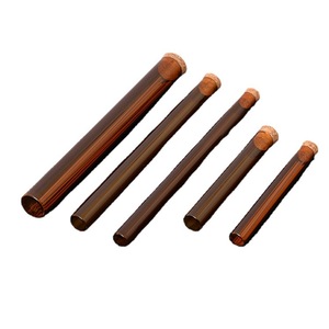 Brown Incense Sticks 10G Each Various Lengths Flat Bottom Glass Tubes Wooden Stoppers Aromatherapy Candle Wicks Non Toxic - Product Image 1