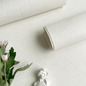 Papel pintado sin costuras tejido de ramio Premium moderno textura minimalista arroz Beige gris acento revestimiento de paredes para papel tapiz de Hotel - Product Image 4