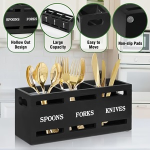 Caja de almacenamiento transfronteriza para palillos y cucharas, caja rectangular para cubiertos de cocina, caja de almacenamiento de vajilla para restaurante con - Product Image 2