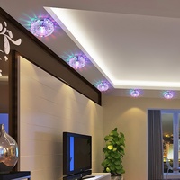 Plafonnier à LED de style moderne avec projecteur en cristal Luminaire encastré pour le salon et la décoration murale Alimentation CA