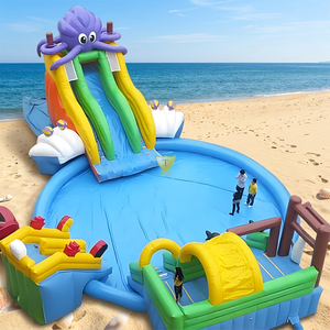 Parque Acuático Inflable Profesional para Exteriores, con Temática Marina, <span class=keywords><strong>Mega</strong></span> Tobogán, Equipo para Jardín, Parque Acuático Inflable para Niños - Product Image 1