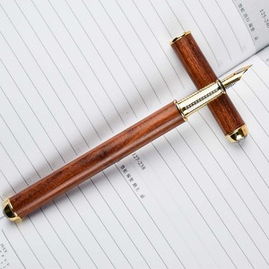 Pluma de caligrafía GemFully, la mejor venta, respetuosa con el medio ambiente, marca de cliente ejecutivo, pluma estilográfica de madera con diamante - Product Image 1