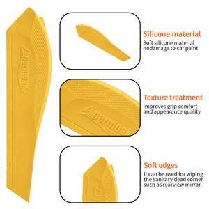 Raschietto Portatile per Vetri <span class=keywords><strong>Auto</strong></span> con Spazzola in Silicone, Non Danneggia la Superficie della Vernice, Lama per Acqua <span class=keywords><strong>Auto</strong></span> - Product Image 2