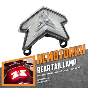 Luz Trasera LED para Motocicleta, Luz de Freno, Direccional Integrada para <span class=keywords><strong>Kawasaki</strong></span> <span class=keywords><strong>Z125</strong></span> 2013-2022 <span class=keywords><strong>Ninja</strong></span> ZX6R Z800 2013-2016 - Product Image 2