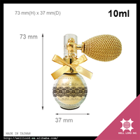 Atomiseur de parfum cylindrique en verre Well Lord Inc. 5ml/10ml PB152_C01, sérigraphie couleur personnalisée, qualité certifiée, livraison gratuite