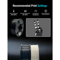 PRINTROO PVA plastik krom Glitter berkilau 3D Printer Printer pemrosesan ABS 1.75Mm 1Kg filamen fleksibel