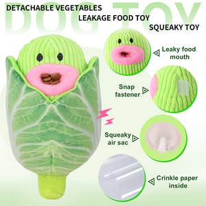Kohl-Schnüffelspielzeug für Hunde Langlebiges Umweltfreundliches Nylon Interaktives Leckerli-Puzzle Plüsch Fütterungs-Quietschspielzeug für Training Mittelgroß - Product Image 4