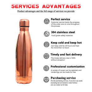 Bouteille d'eau sport en acier inoxydable avec isolation sous vide plaquée cuivre, 750 ml et 1000 ml, <span class=keywords><strong>pour</strong></span> l'aventure en randonnée en extérieur - Product Image 3