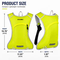 Gilet d'hydratation personnalisé en nylon pour la course à pied, le trail, le jogging et la randonnée – Sac à dos respirant et portable avec porte-bouteille