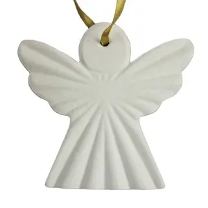 Factory Wholesale Ceramic Ornament Gifts Irregular shape Ceramic Cross Ornament