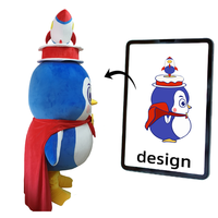 Costume de mascotte d'animal pingouin gonflable en peluche personnalisé, 175 cm, unisexe adulte, pour Mardi Gras/Carnaval