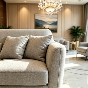 Ensemble de canapés modulaires en tissu <span class=keywords><strong>gris</strong></span> <span class=keywords><strong>clair</strong></span> moderne, <span class=keywords><strong>canapé</strong></span>-<span class=keywords><strong>lit</strong></span> en forme de L avec rembourrage en éponge, 3+2+1 places, meubles de salon pour appartement - Product Image 6