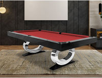 Mesa de billar de 9 bolas de 7FT, 8FT, 9FT con base de pizarra, patas de madera maciza personalizables, para uso interior, unisex, taco incluido, bolsillos de cuero auténtico, personalizable