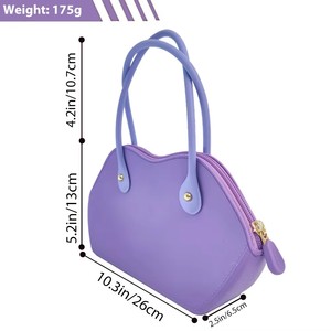 New Trendy Cloud Shape Silicone <b>Handbag</b> Cute Wavy Design Mini Jelly <b>Handbag</b> for Women Casual Shopping & Streetwear - Product Image 2