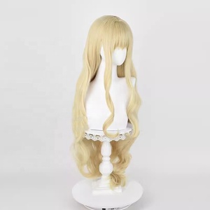 Venta al por mayor Shugo Chara <span class=keywords><strong>Anime</strong></span> 100cm largo Rubio rizado Mashiro Rima peluca Cosplay sintético resistente al calor Peluca de pelo - Product Image 4