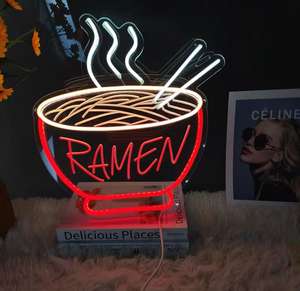 Enseigne au néon multicolore personnalisée Happy Birthday Décoration d'intérieur à piles avec lumières acryliques LED pour les fêtes <span class=keywords><strong>de</strong></span> Noël - Product Image 4