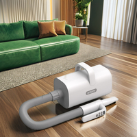 Aspirateur pour toilettage d'animaux à faible bruit, kit de nettoyage professionnel pour animaux 7 en 1 avec accessoire de tondeuse électrique