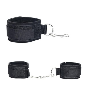 Hand And Leg Restraints Black Nylon Adjustable With Metal <b>Rings</b> For <b>Couples</b> Bondage Play - Product Image 5
