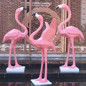 Statua di Fenicottero Decorativa in Resina Moderna, Scultura Animale in Fibra di Vetro, Colore e Dimensioni Personalizzabili, Marca BringFine per Casa e Hotel - Product Image 2