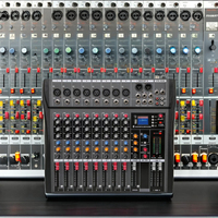 Console de mixage audio à 8 canaux Construction en métal Fantasy Powered 48v Blue Tooth Reverb Effects Inclus