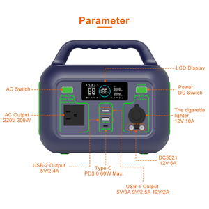 太陽光発電システム<span class=keywords><strong>300w</strong></span> 110v 220vポータブル発電所供給ポータブル屋外キャンプ発電所