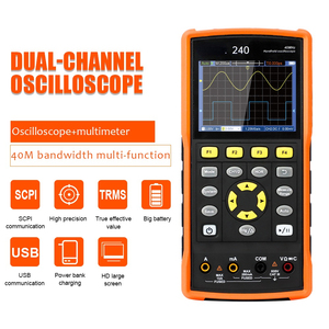 ออสซิลโลสโคปดิจิตอลแบบพกพา GOYOJO 240 มัลติมิเตอร์สองช่องสัญญาณ แบนด์วิดท์ 40MHz เชื่อมต่อผ่าน USB SCPI แบบพกพา รุ่น 240 - Product Image 2