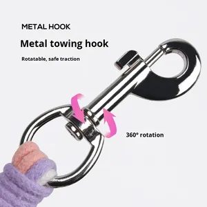 Guinzaglio per Cani in Stile Coreano, Lussuoso e Fatto a Mano, in Poliestere Intrecciato, Carino con Blocchi di Colore, Corda Resistente per Passeggiate Fai-da-Te - Product Image 5