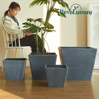 Jardinières géantes carrées en PP écologiques, contemporaines, minimalistes, simples et créatives pour le jardinage domestique et les sols de centres commerciaux