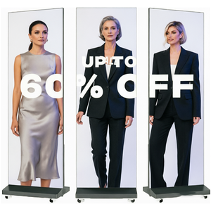 Display Digitale LED Autoportante per Interni, Risoluzione 4K, Leggibile alla Luce Solare, Schermo Pubblicitario Portatile con Supporto da Pavimento - Product Image 1