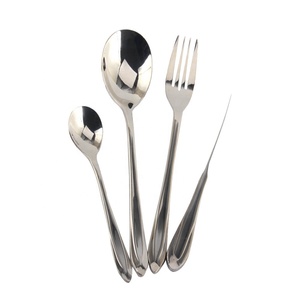 Cuillères, couteaux, cuillères à café, fourchettes Couverts de qualité supérieure en acier inoxydable avec poignées ondulantes uniques Design poli miroir-Lave-vaisselle - Product Image 2