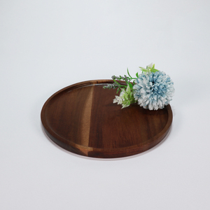 Assiette en bois de haute qualité, taille personnalisable, prix abordable, ronde, artisanale, couleur bois naturel - Product Image 3