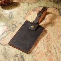 Étiquettes de bagage de luxe en cuir véritable, étiquettes d'identification pour valises de voyage, étiquettes de sac avec couvercle de confidentialité, étiquette d'identification pour bagages