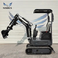 Mini-excavatrice compacte NIMBUS Zero-Tail, certifiée CE EPA EuroV, fabriquée par le fabricant