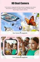 Reloj Inteligente con GPS para Niños, Antipérdida, 4G, con Doble Cámara, Teléfono para Niños, Llamadas Bidireccionales, Reloj Telefónico Inteligente 4G para Niños
