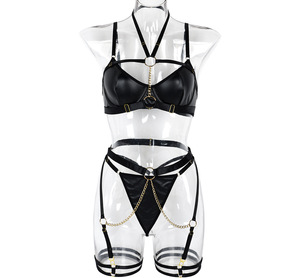 Black wolf all'ingrosso donne Sexy Lingerie garza maglia Splicing con catena biancheria intima sigillo in vita lingerie Sexy all'ingrosso per le donne - Product Image 4