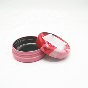 กล่องกระป๋องโลหะขนาดเล็กทรงกลมเปล่าบรรจุภัณฑ์ในกล่องเครื่องสำอางที่แว๊กซ์สบู่กระป๋องอะลูมิเนียมหลากสีกระป๋องที่มีฝาปิด CRC - Product Image 2