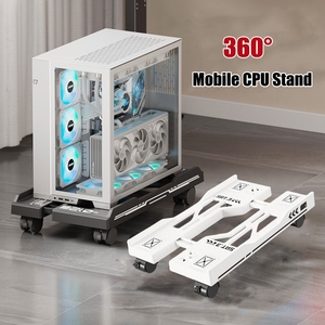 New CPU <strong>Stand</strong> Adjustable Bracket <strong>PC</strong> Holder Cart Mobile Computer <strong>Tower</strong> <strong>Stand</strong> With Rolling Caster Wheels Adjustable Desktop - Product Image 3