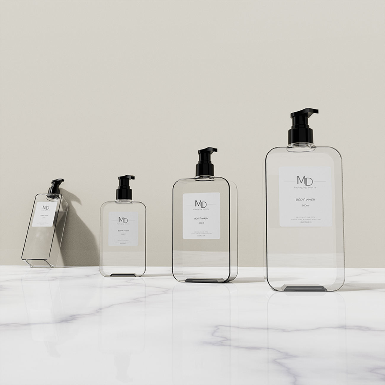 sheer yellow body wash bottle