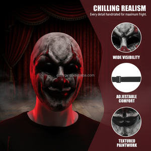 Horreur Effrayant Style Fou Halloween Tueur Joker Masque Cosplay Burning Man Party Thème Costume Décoration - Product Image 2