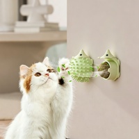 Jouet auto-toyant pour chat hérisson Zoyi avec boule de catnip, brosse de massage griffoir pour chat, jouet à mâcher pour animaux de compagnie