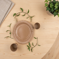Assiettes en papier jetables rondes très résistantes, résistantes à l'huile et à l'humidité, vaisselle de service alimentaire pour hamburgers, pâtes, pizzas, repas