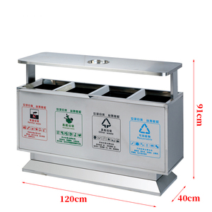 Outdoor Waste Bin Outdoor Street Community School Multi - Classification Of Stainless Steel Trash Cans Waste Bin
