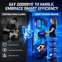 Machine de nettoyage, de lavage, de désinfection et de séchage automatique de casques de moto
