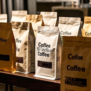 Custom 250G 500G 1Kg Coffee <b>Bag</b> Pouch 12Oz Aluminum Foil Flat Bottom Empty Coffee <b>Bean</b> Packaging <b>Bags</b> - Product Image 5