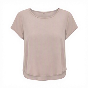 T-shirt à manches courtes pour femmes grandes tailles, de haute qualité, respirant, 100% coton, vêtements décontractés pour femmes, logo personnalisé - Product Image 2