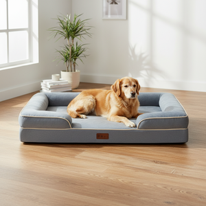 GREENWELL Orthopedic Dog <strong>Bed</strong> for Extra Large Dogs Waterproof Memory Foam Washable Removable Cover Grey - Product Image 2