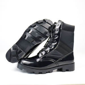 Stivali Tattici SONICE di Alta Qualità con Suola in Gomma Panama, Scarpe da Escursionismo in PU Lucido, Costruzione DMS, Traspiranti, Neri - Product Image 5